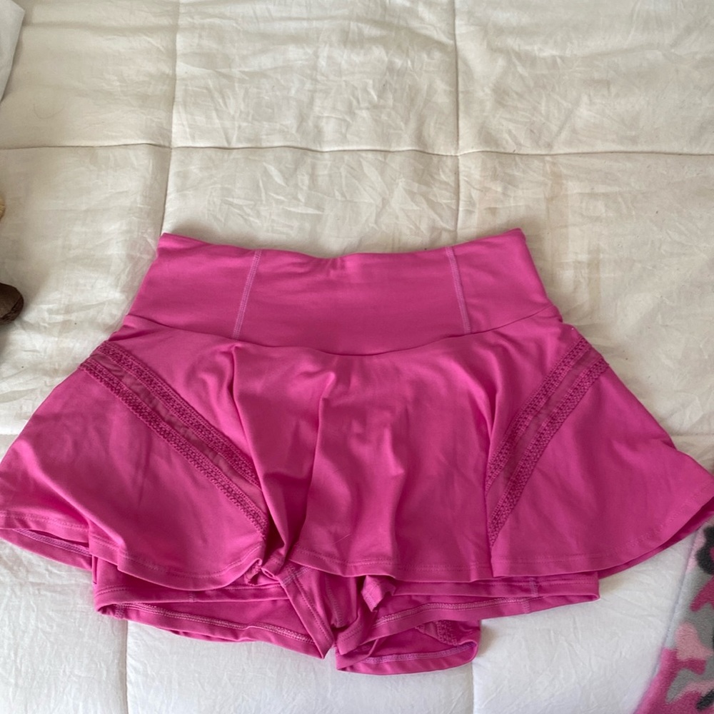 pink free people movement skirt